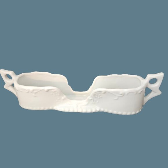 Vintage White Porcelain Silverware Holders Set of 3 by Maryland China Japan - Picture 5 of 12